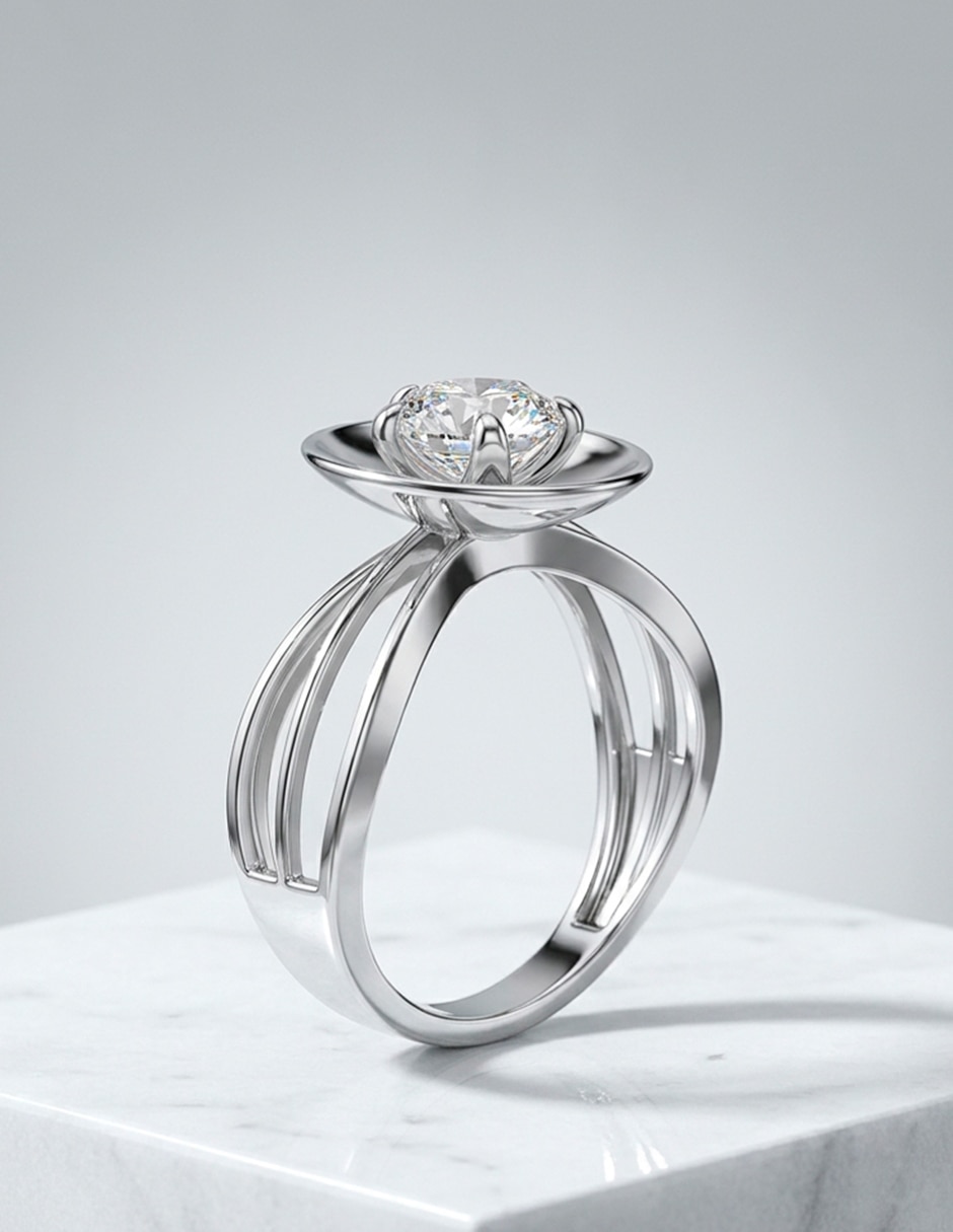 Anillo de compromiso de oro 9 k 9