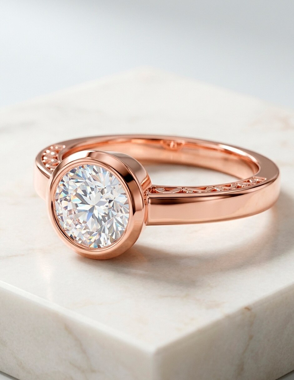 Anillo de compromiso de oro 18 k 7