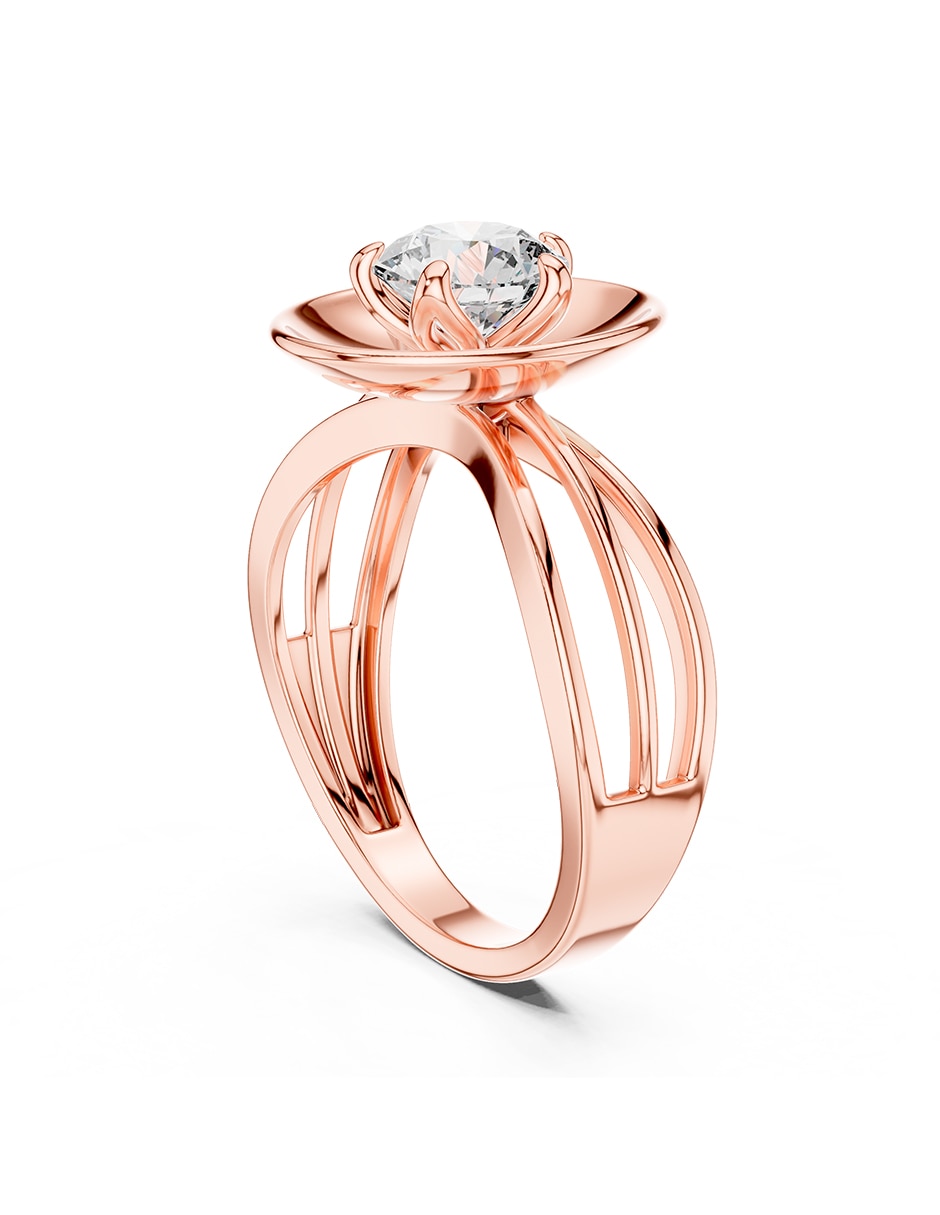 Anillo de compromiso de oro 14 k 3