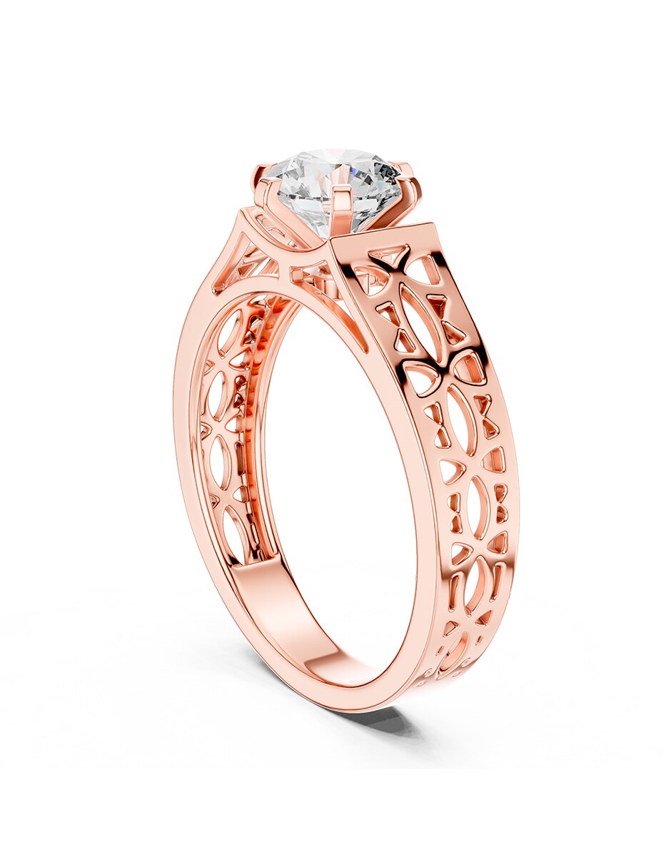 Anillo de compromiso de oro 9 k 3