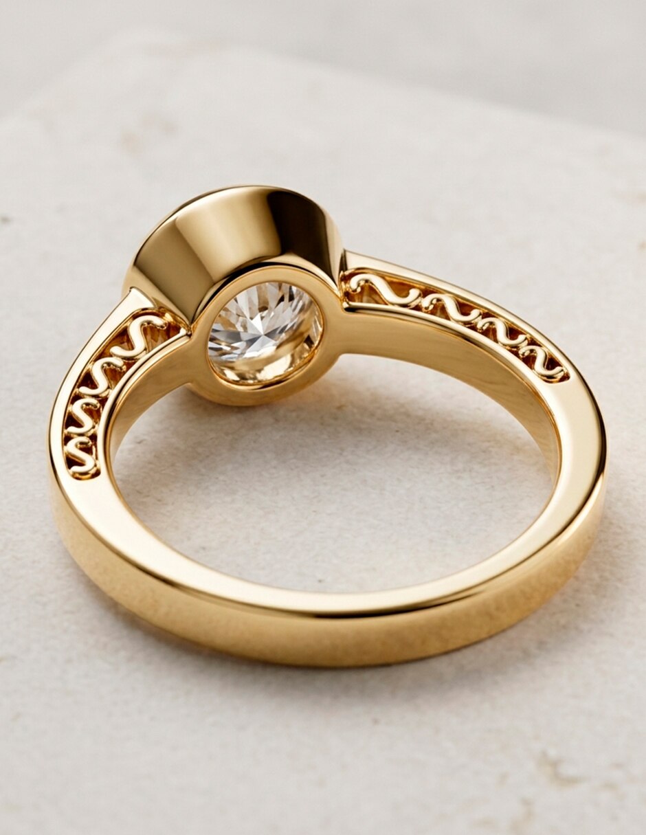 Anillo de compromiso de oro 18 k 6