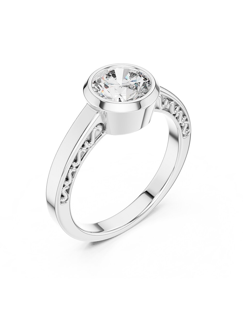 Anillo de compromiso de oro 14 k 2