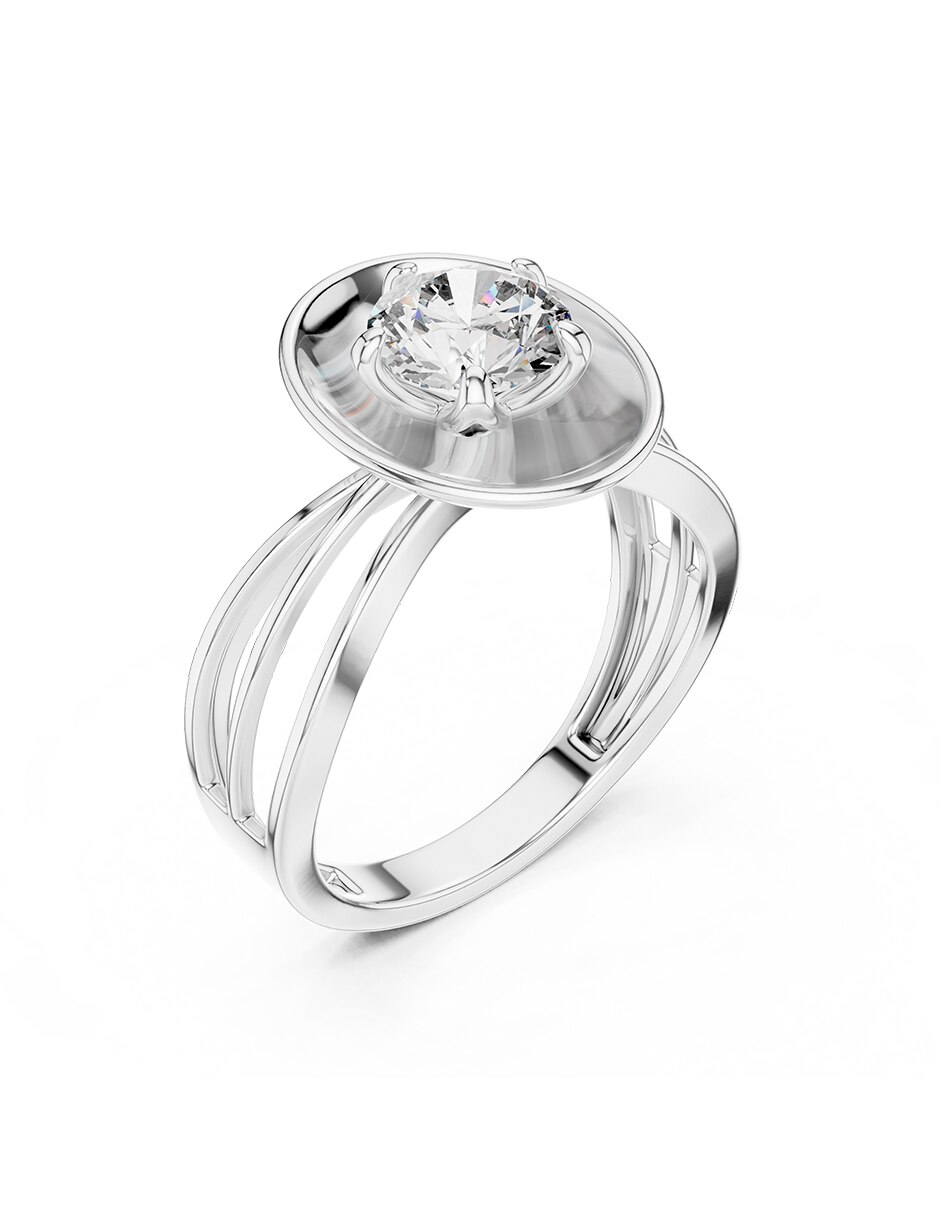 Anillo de compromiso de oro 18 k 2