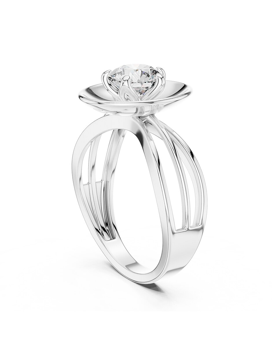 Anillo de compromiso de oro 18 k 3