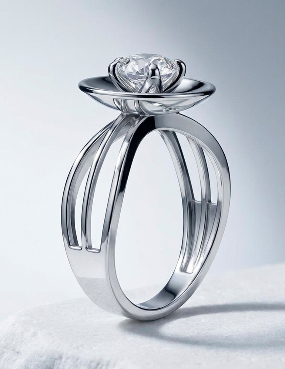 Anillo de compromiso de oro 18 k 7