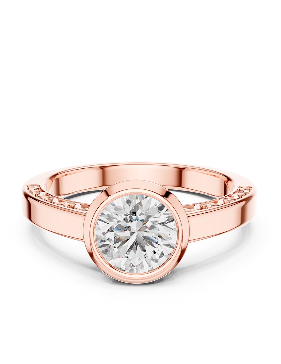 Anillo de compromiso de oro 14 k 1