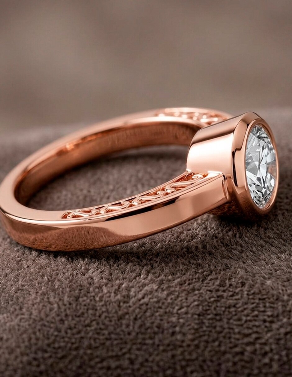 Anillo de compromiso de oro 9 k 6