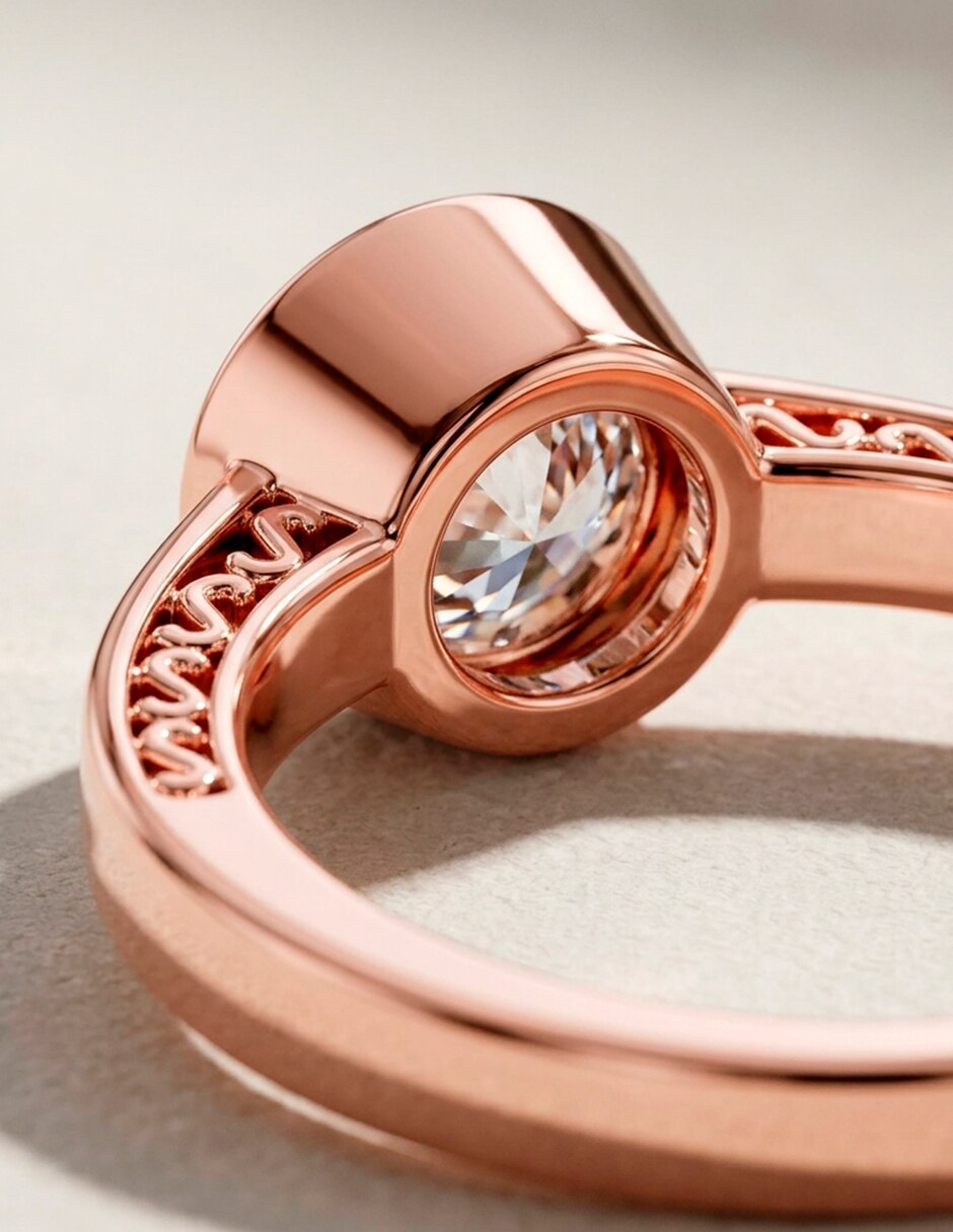 Anillo de compromiso de oro 9 k 8