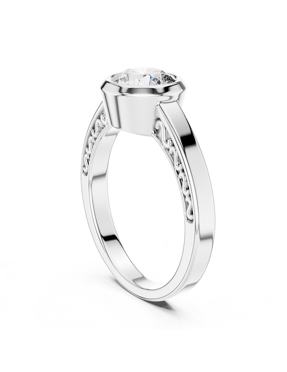 Anillo de compromiso de oro 18 k 3