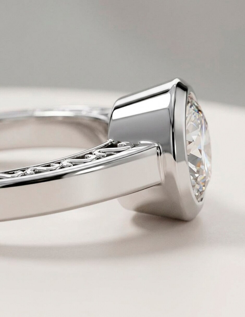 Anillo de compromiso de oro 18 k 7
