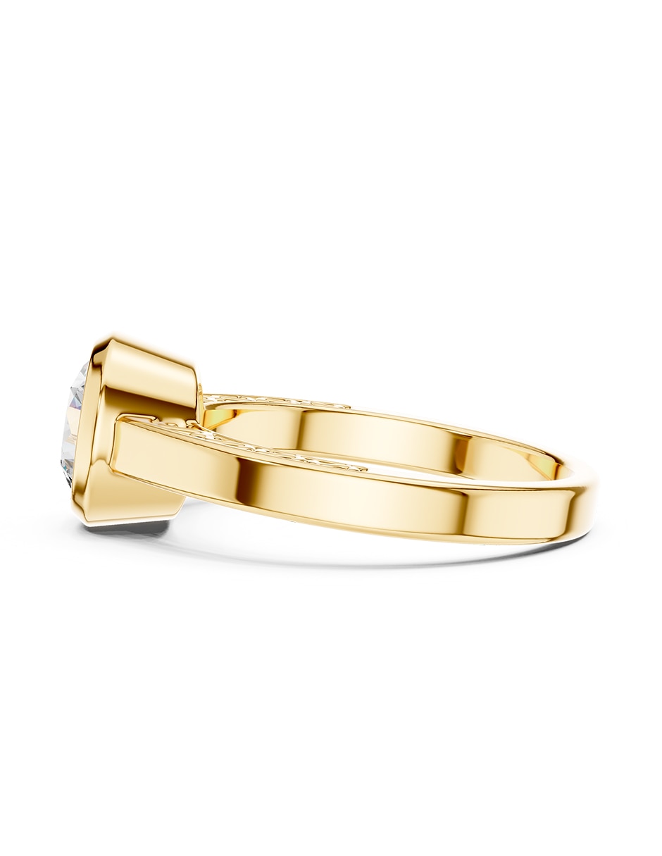 Anillo de compromiso de oro 14 K ! 5