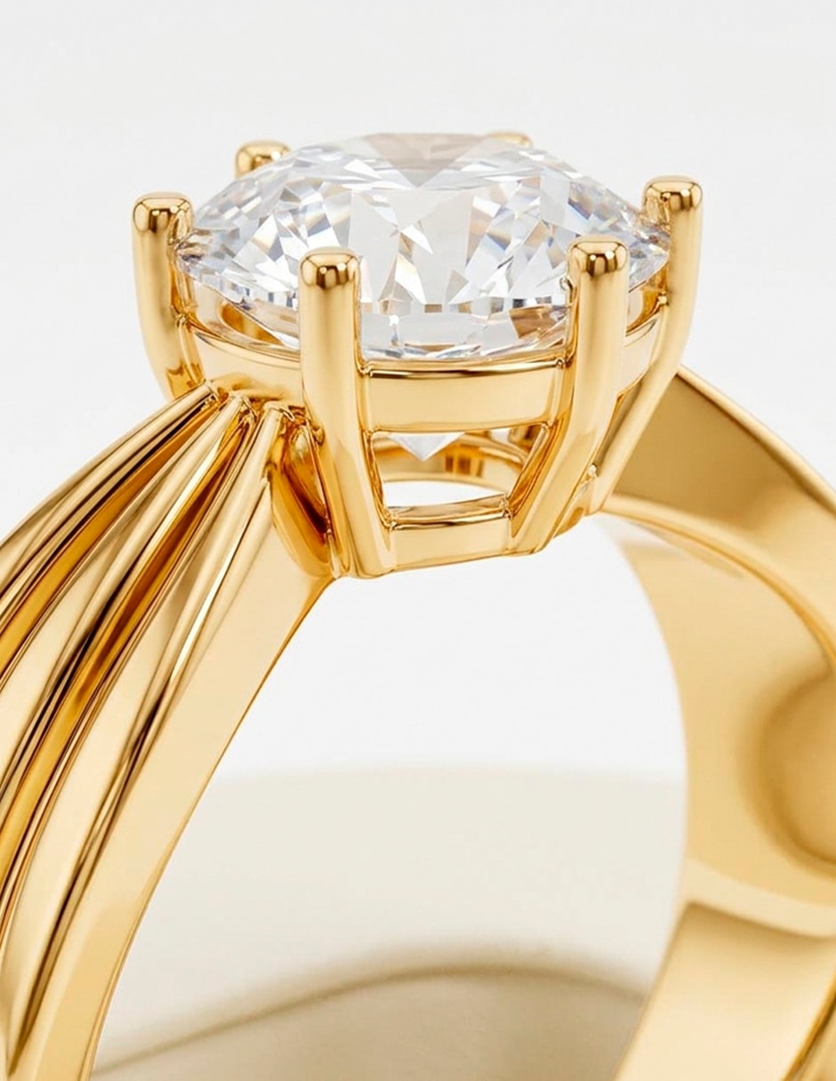 Anillo de compromiso de oro 18 k 10