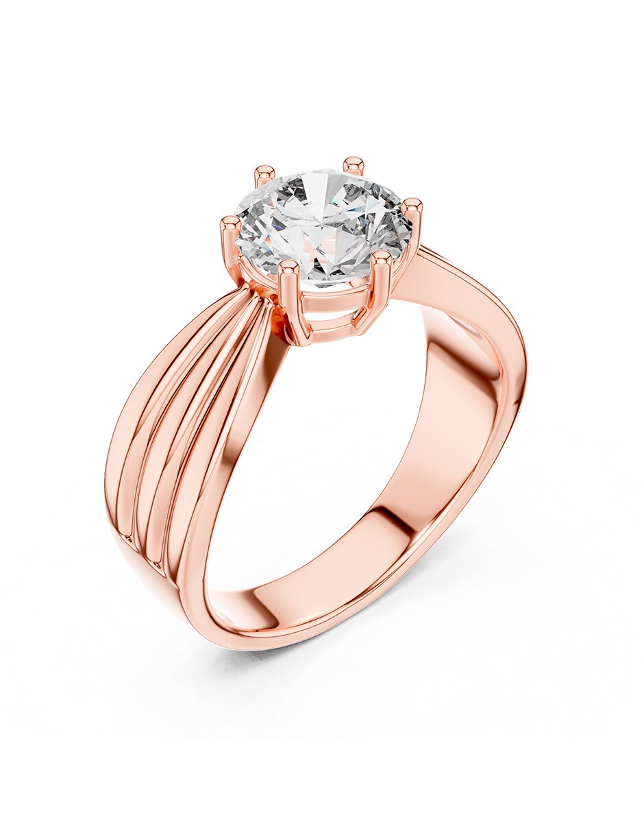Anillo de compromiso de oro 14 k 2