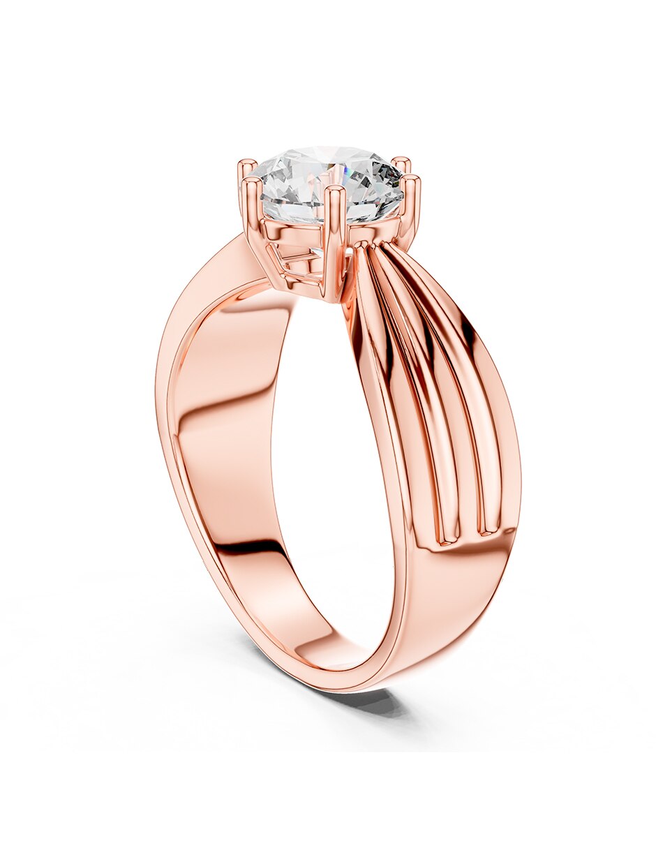 Anillo de compromiso de oro 14 k 3