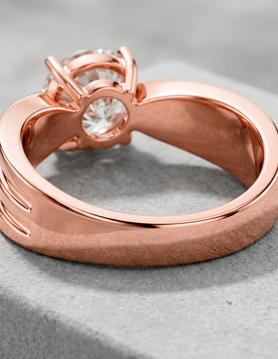 Anillo de compromiso de oro 14 k 6