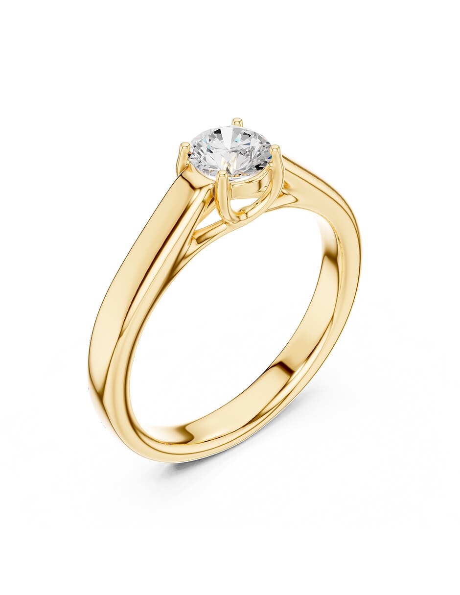 Anillo de compromiso de oro 9 K Amore Mio zirconia cœbica