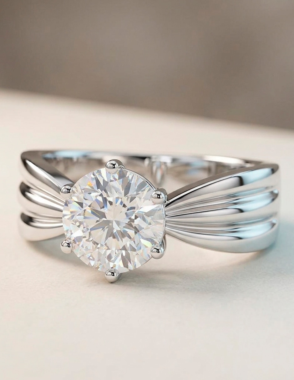 Anillo de compromiso de oro 9 k 9