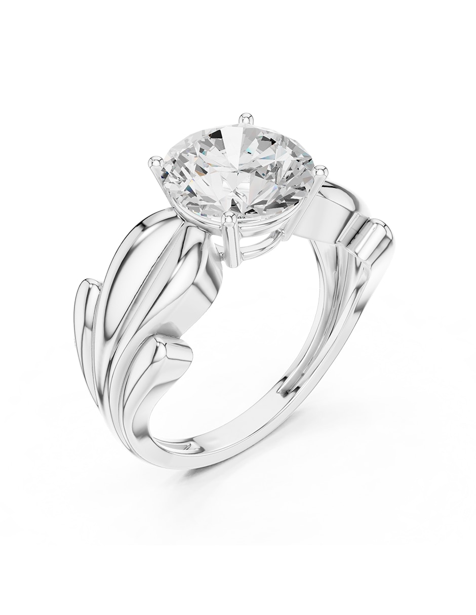 Anillo de compromiso de oro 9 k zirconia cúbica 2