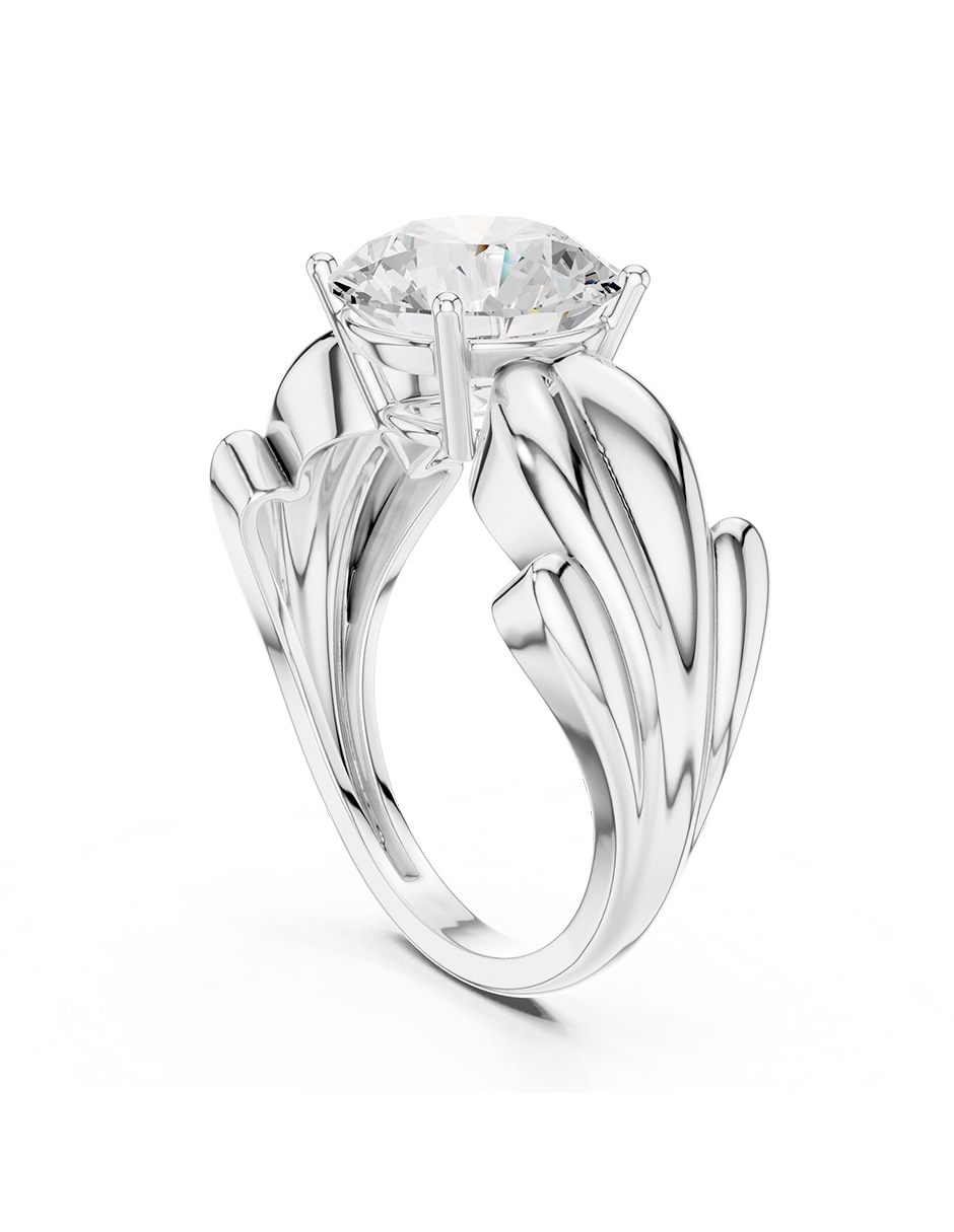 Anillo de compromiso de oro 9 k zirconia cúbica 3