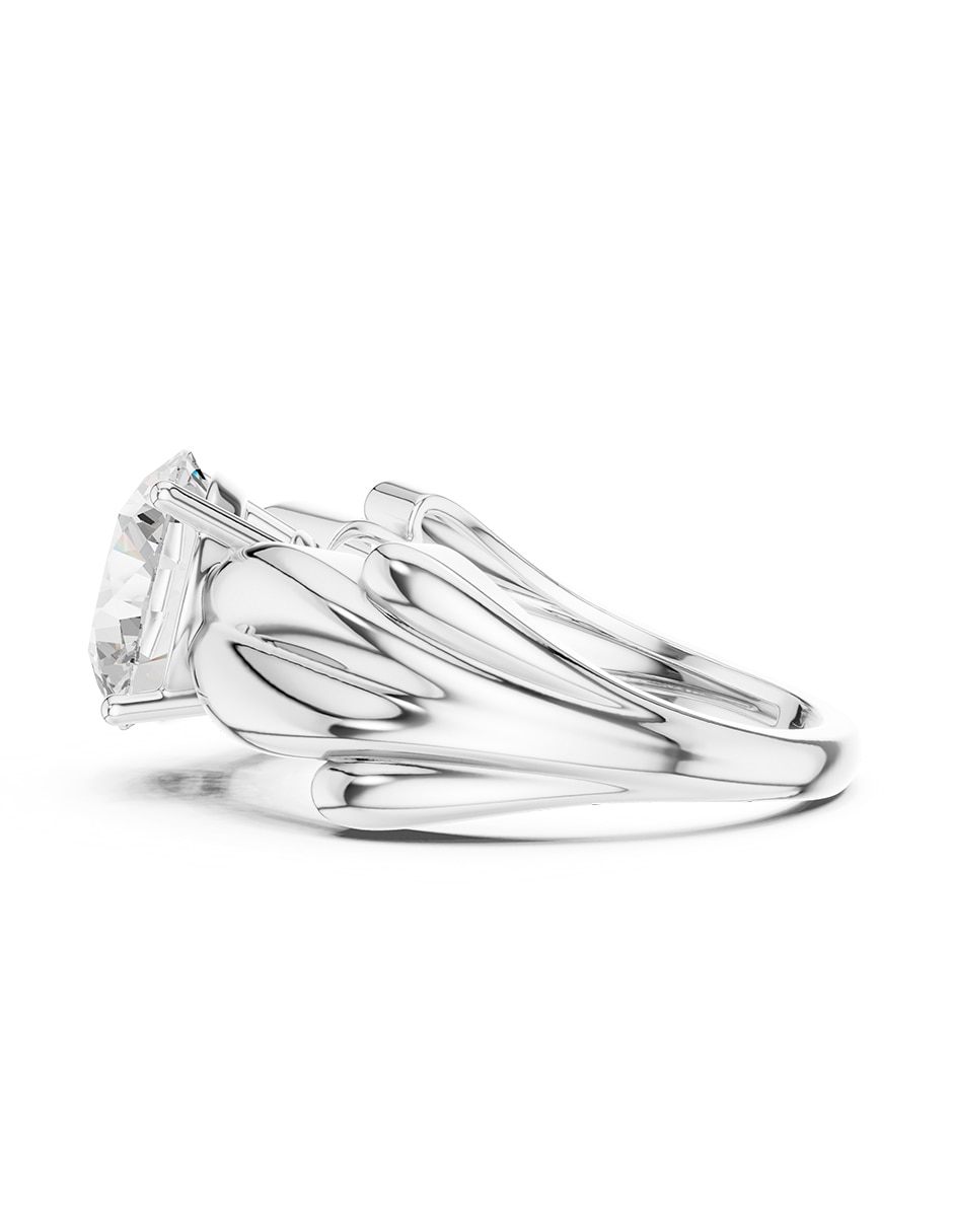 Anillo de compromiso de oro 9 k zirconia cúbica 5