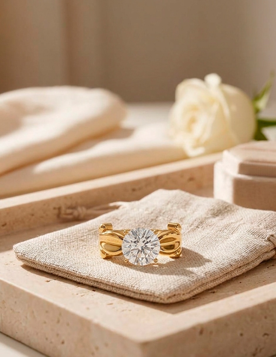 Anillo de compromiso de oro 9 k Amore Mio