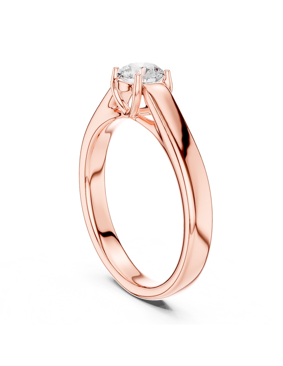 Anillo de compromiso de oro 14 k 3