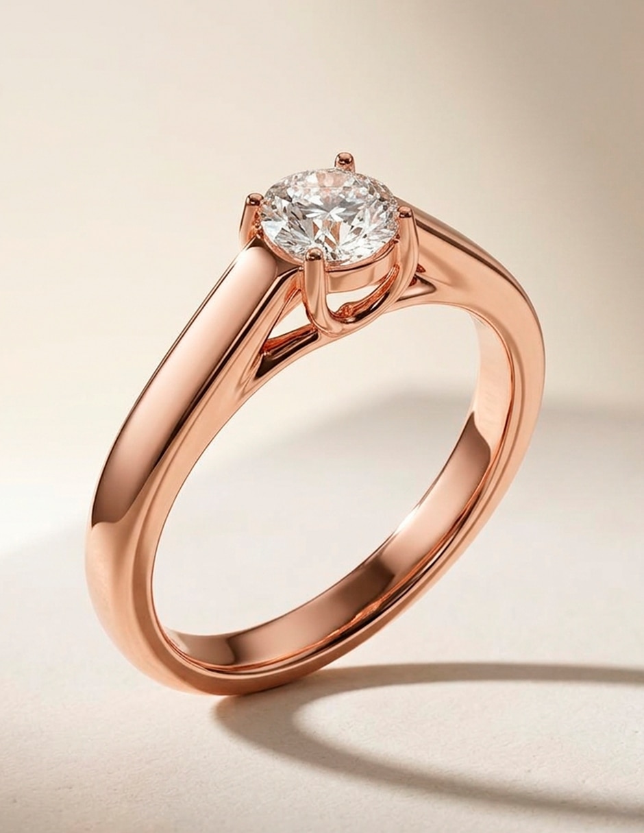 Anillo de compromiso de oro 14 k 6