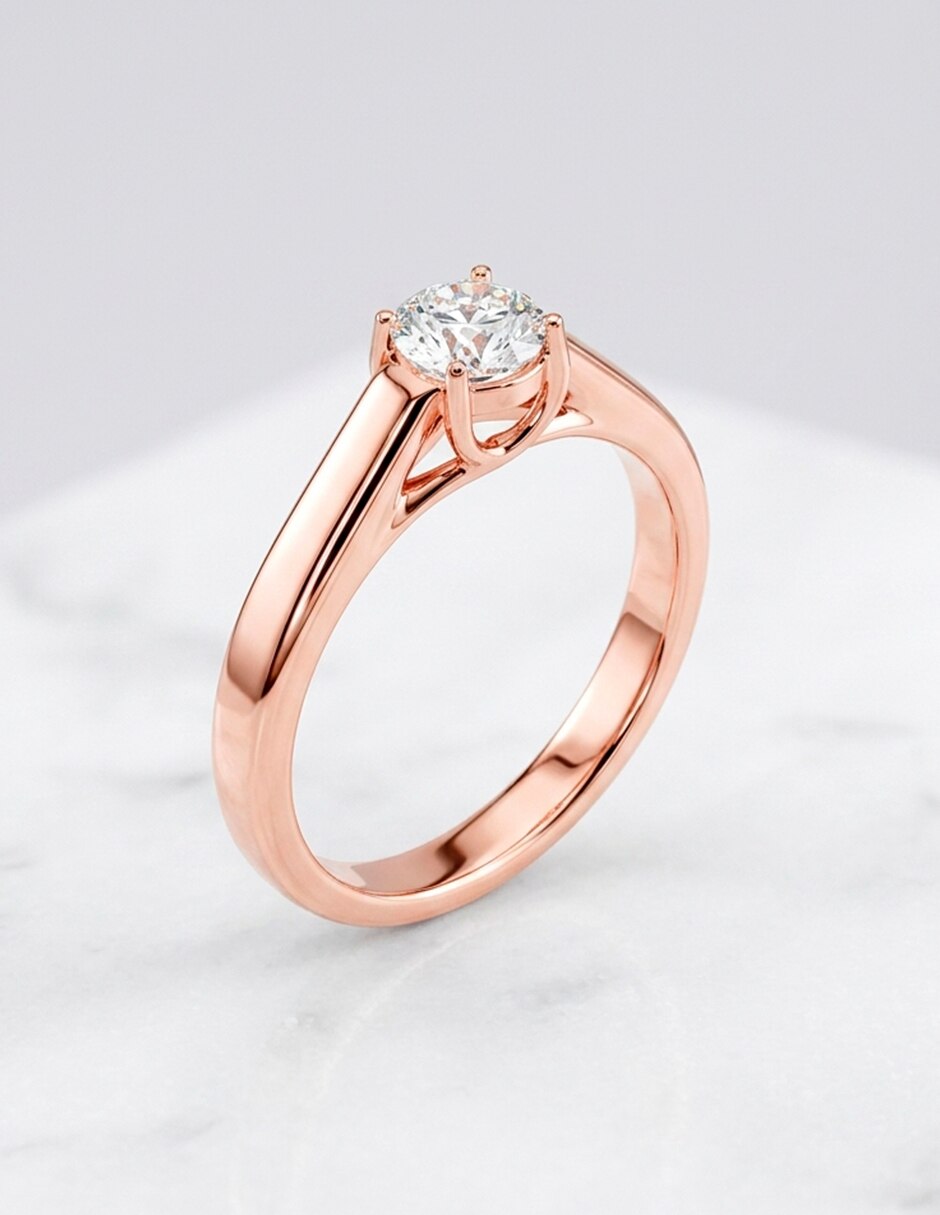 Anillo de compromiso de oro 14 k 8