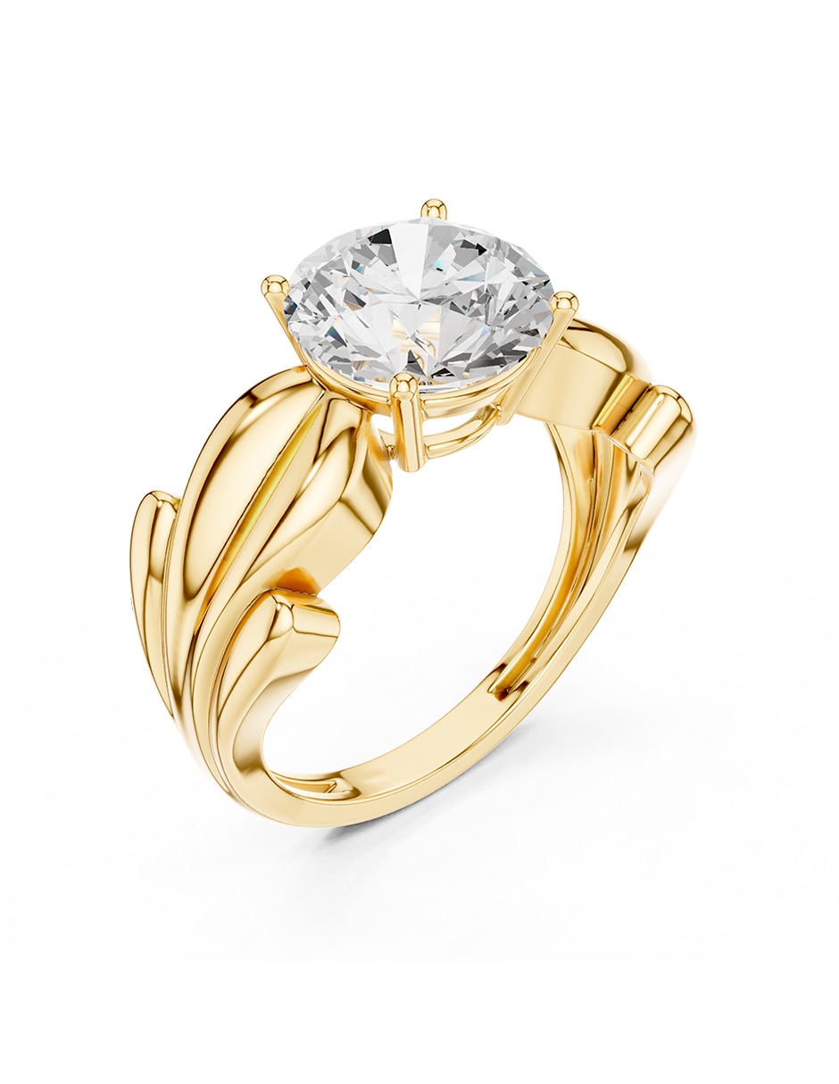 Anillo de compromiso de oro 14 k amore mio
