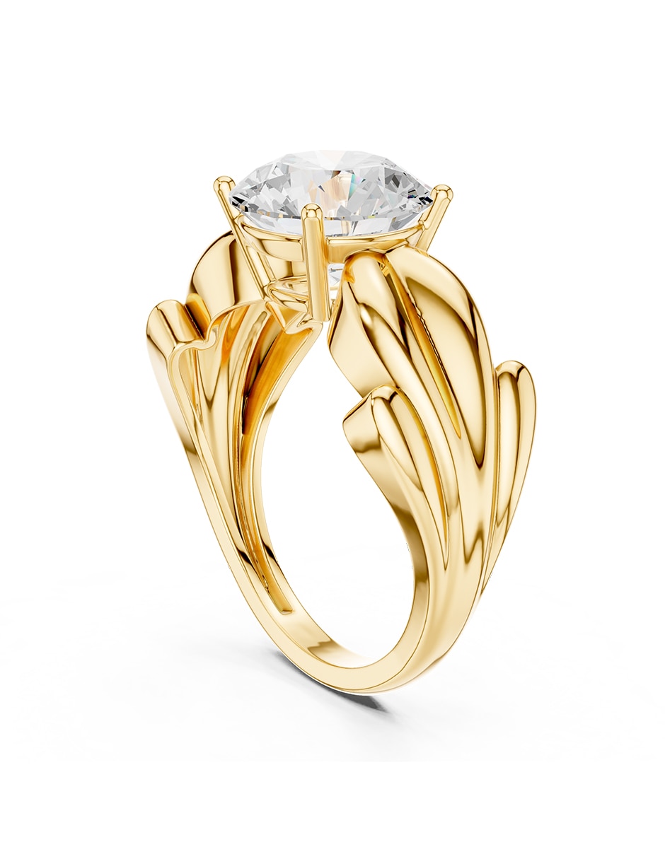 Anillo de compromiso de oro 14 k amore mio