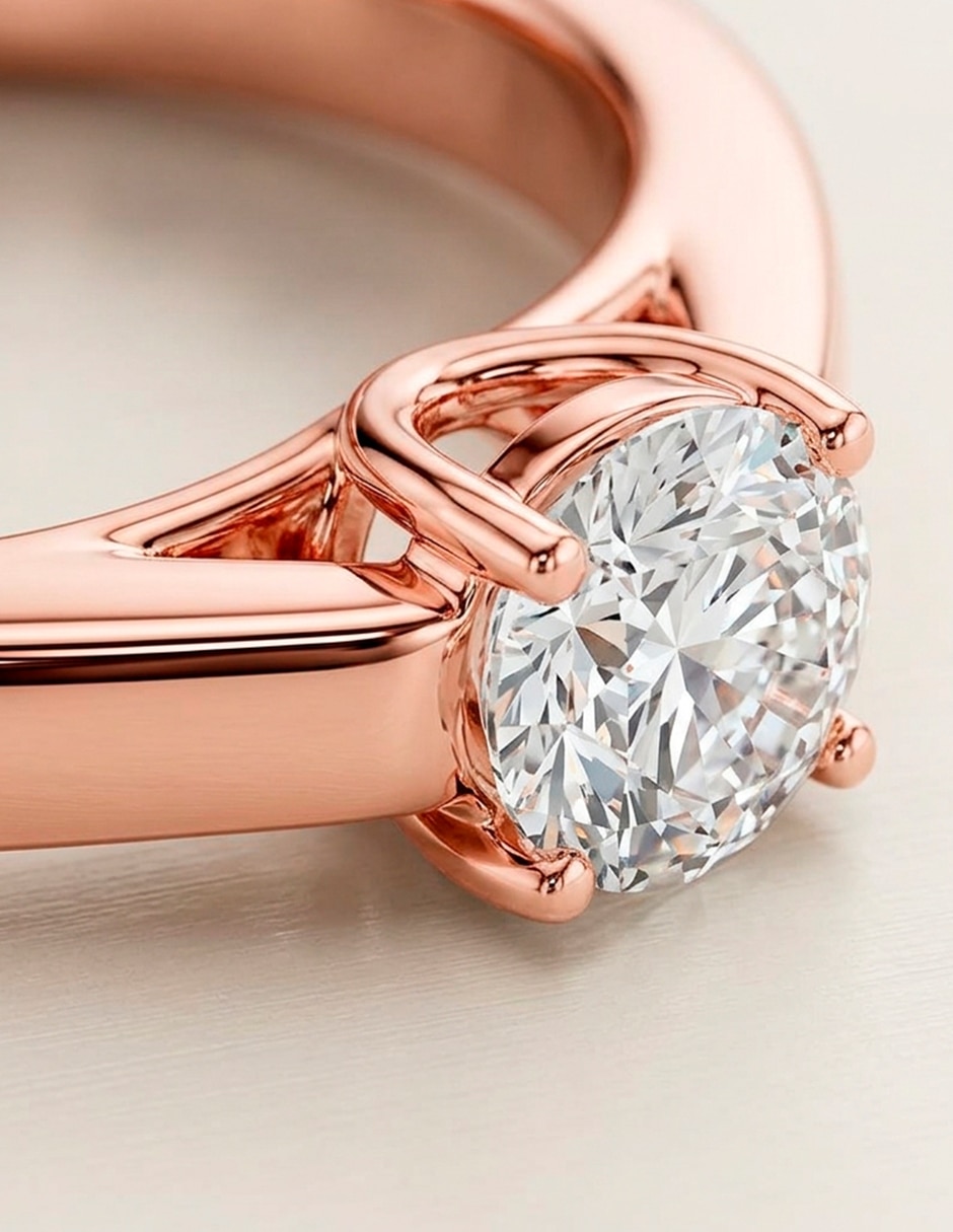 Anillo de compromiso de oro 14 k 3