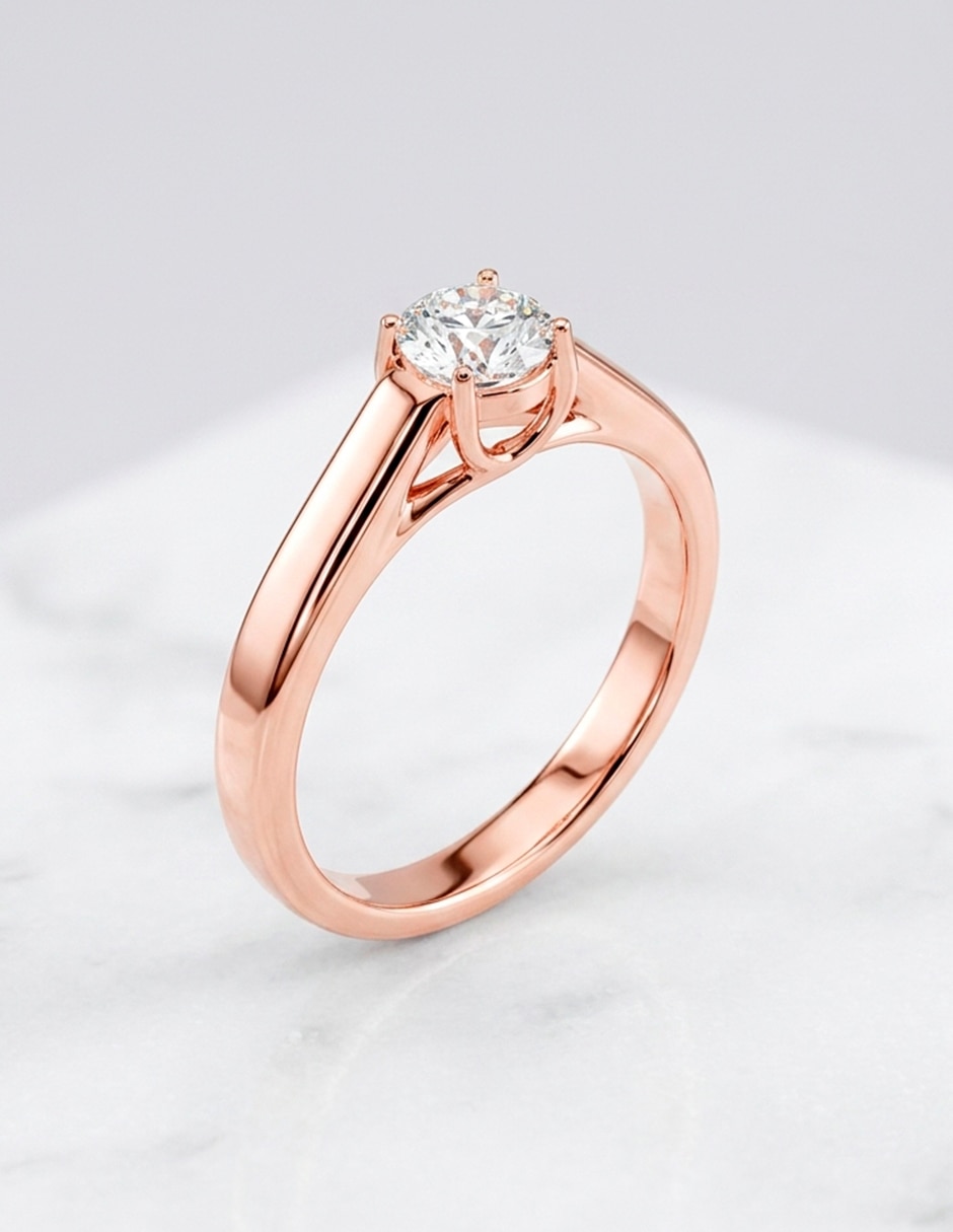 Anillo de compromiso de oro 14 k 6