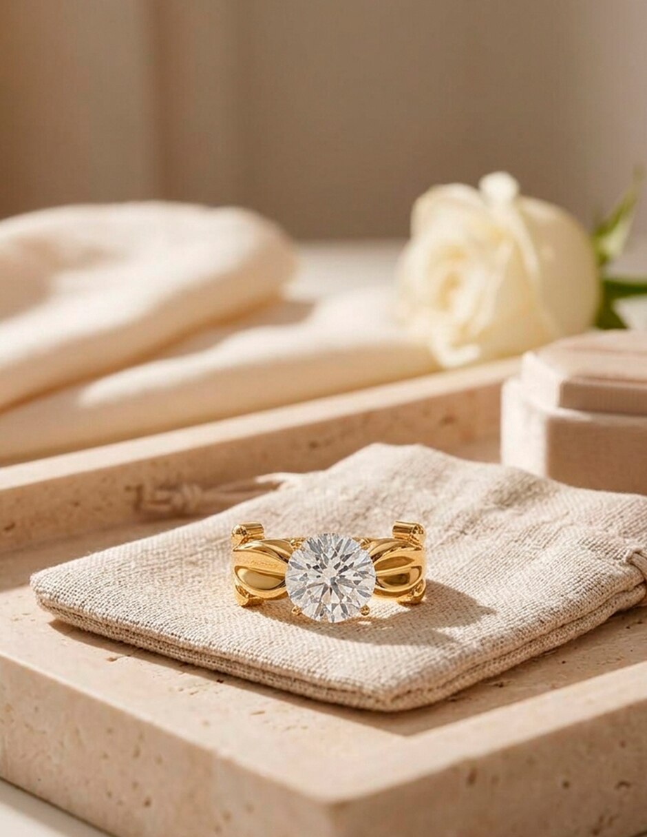 Anillo de compromiso de oro 18 k Amore Mio