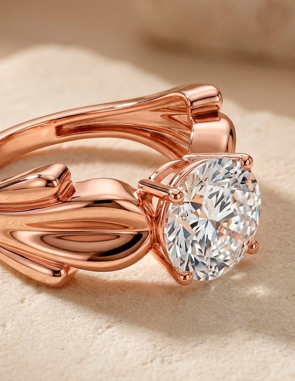 Anillo de compromiso de oro 9 k 6