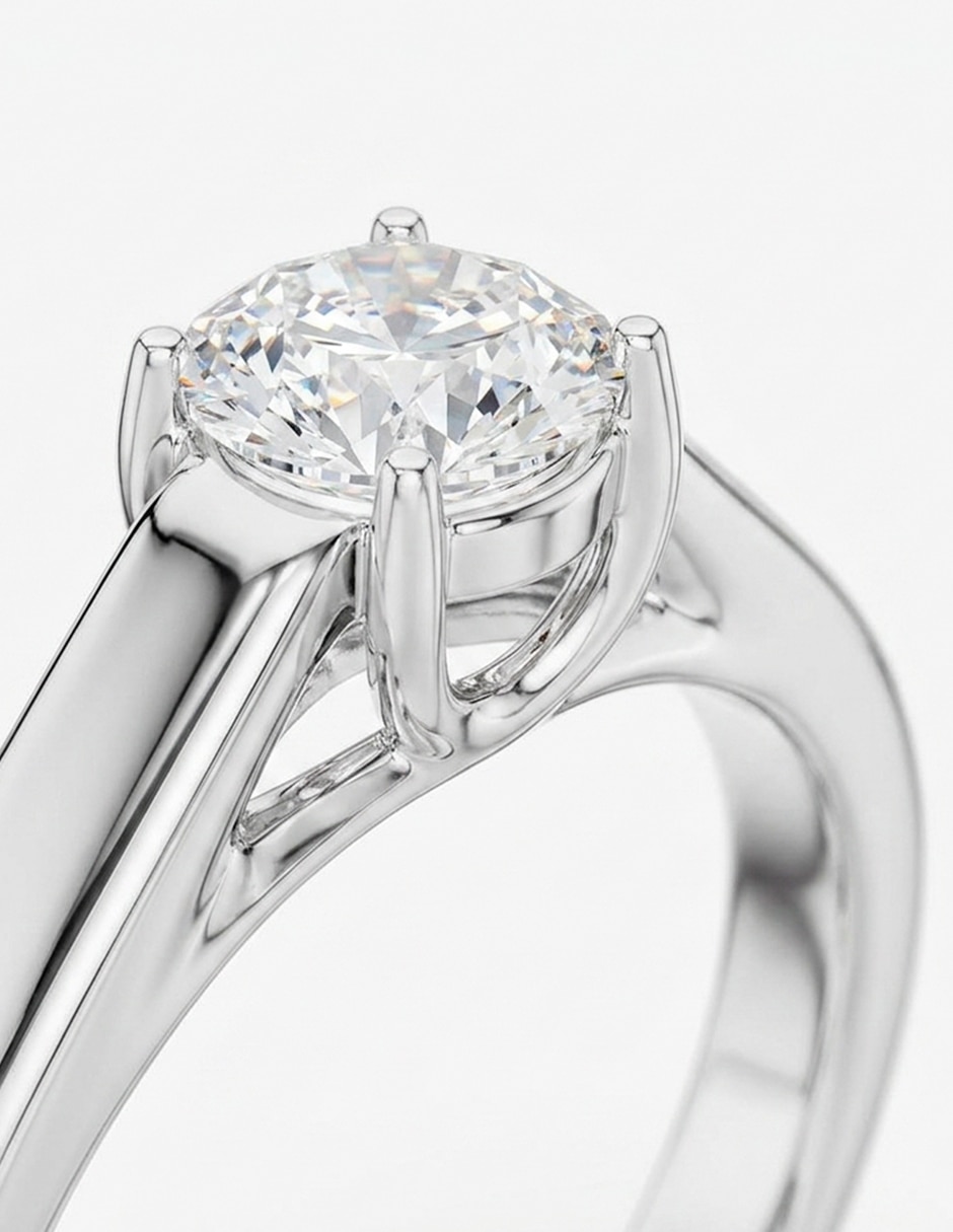 Anillo de compromiso de oro 18 k 6
