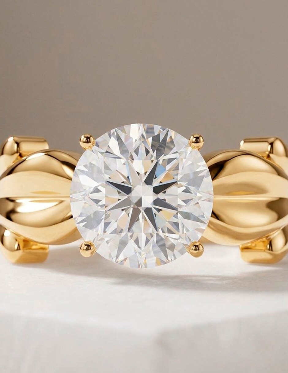 Anillo de compromiso de oro 14 k Amore Mio