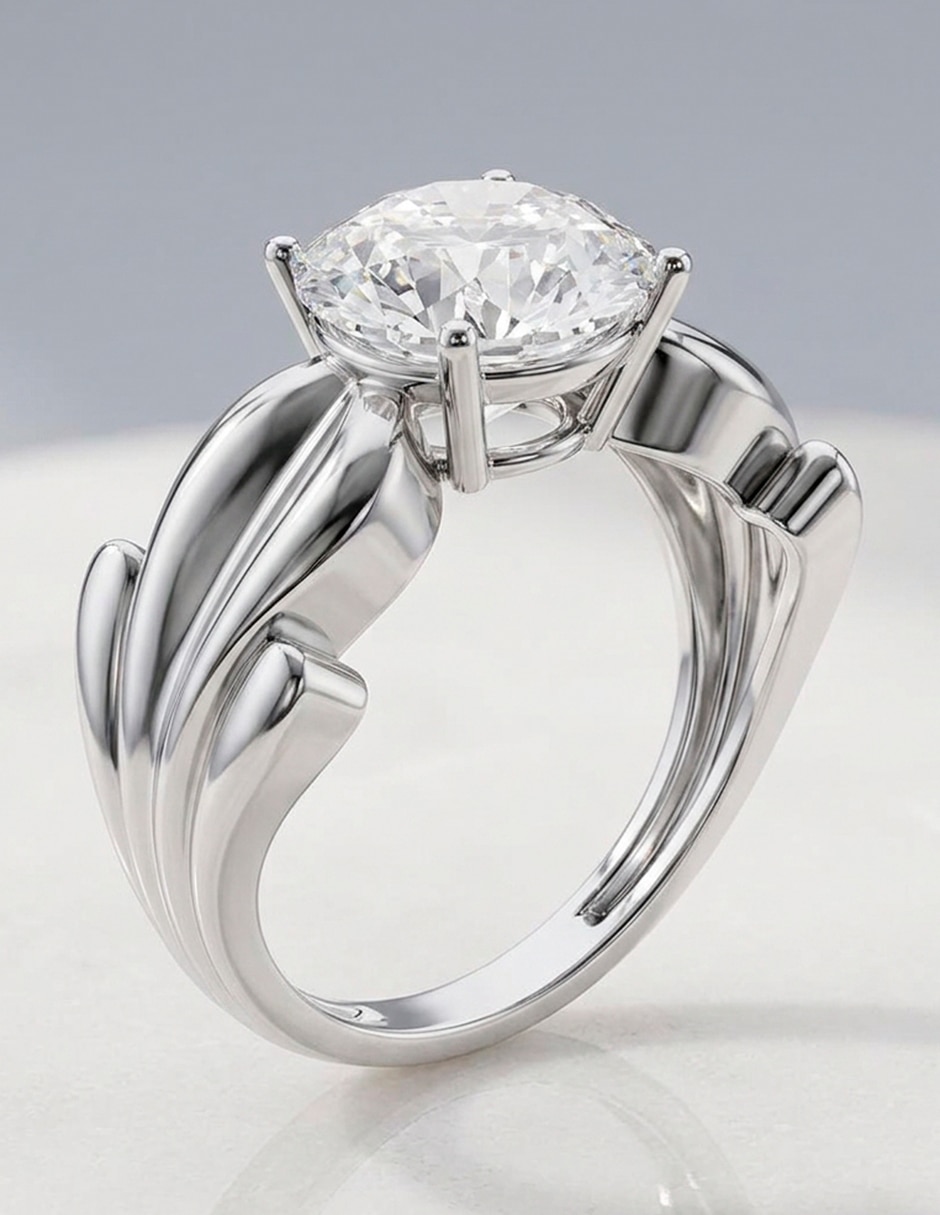 Anillo de compromiso de oro 14 k 9