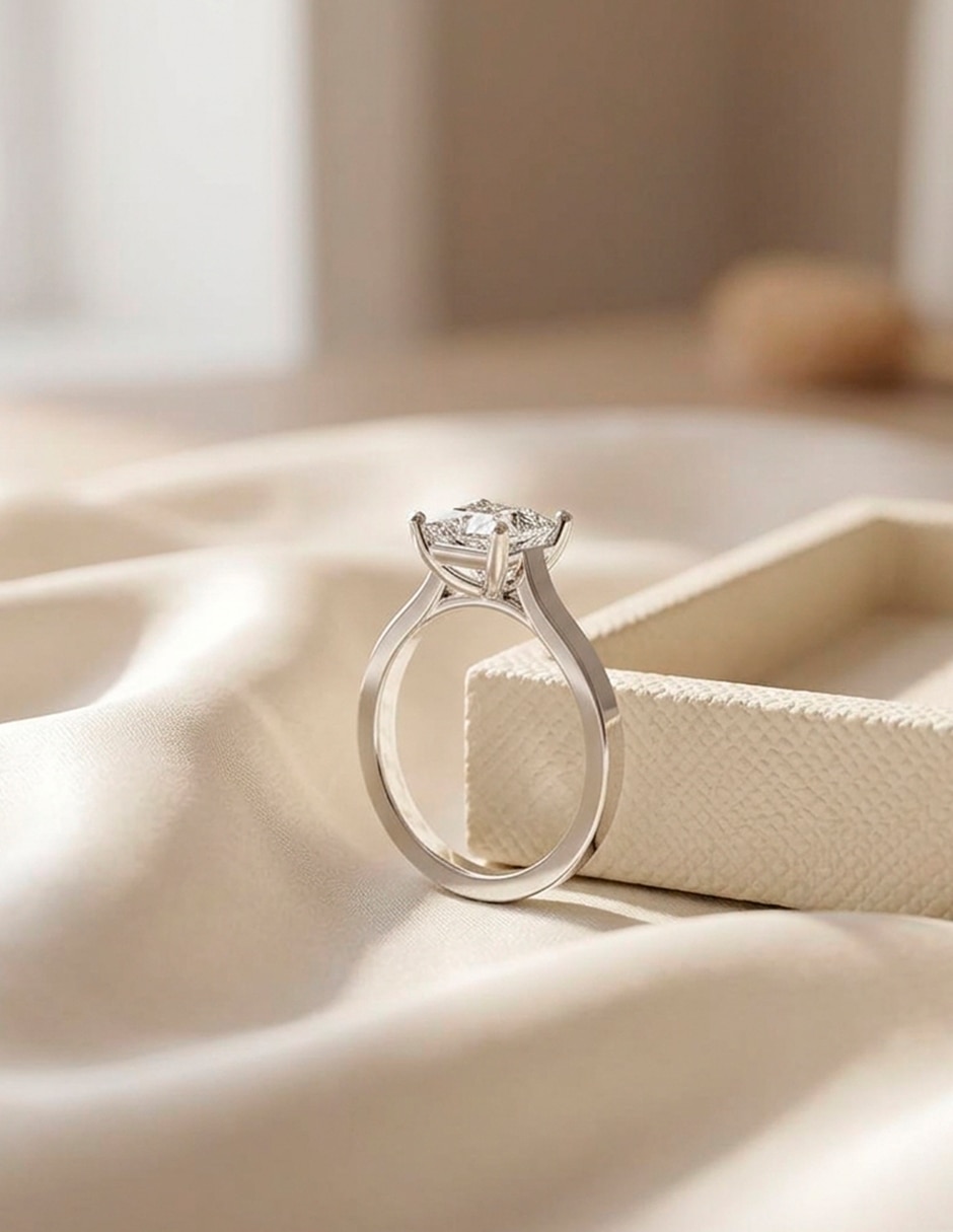 Anillo de compromiso de oro 14 k 6