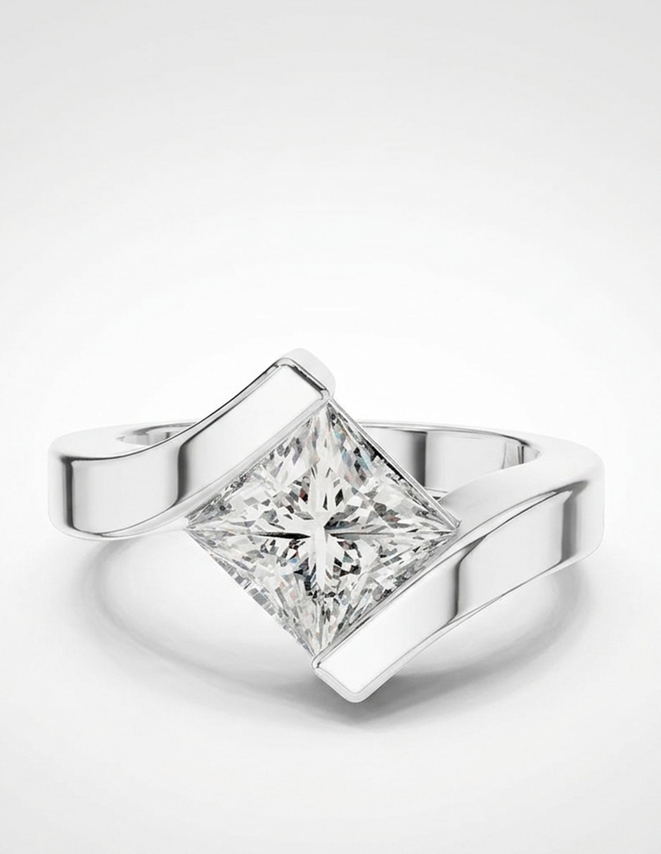 Anillo de compromiso de oro 9 k 8