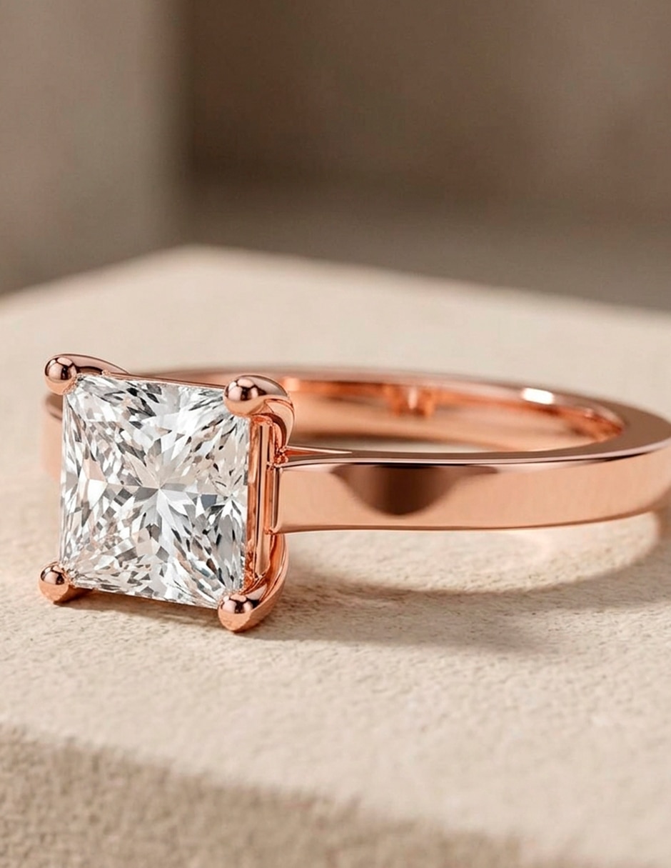 Anillo de compromiso de oro 18 k 6