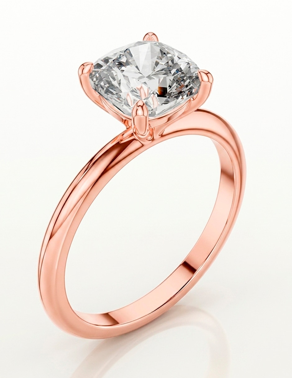 Anillo de compromiso de oro 14 k 7