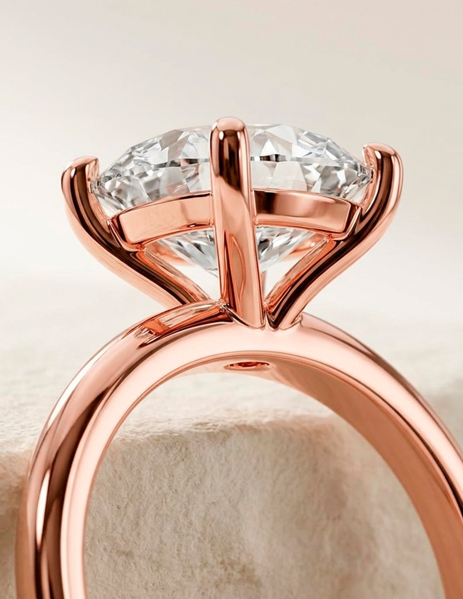 Anillo de compromiso de oro 14 k 9