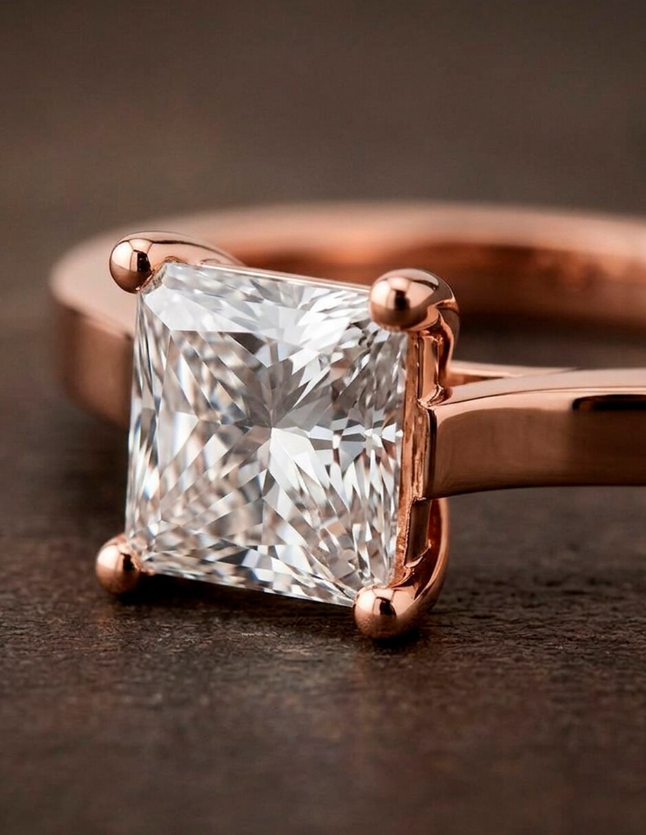 Anillo de compromiso de oro 14 k 7