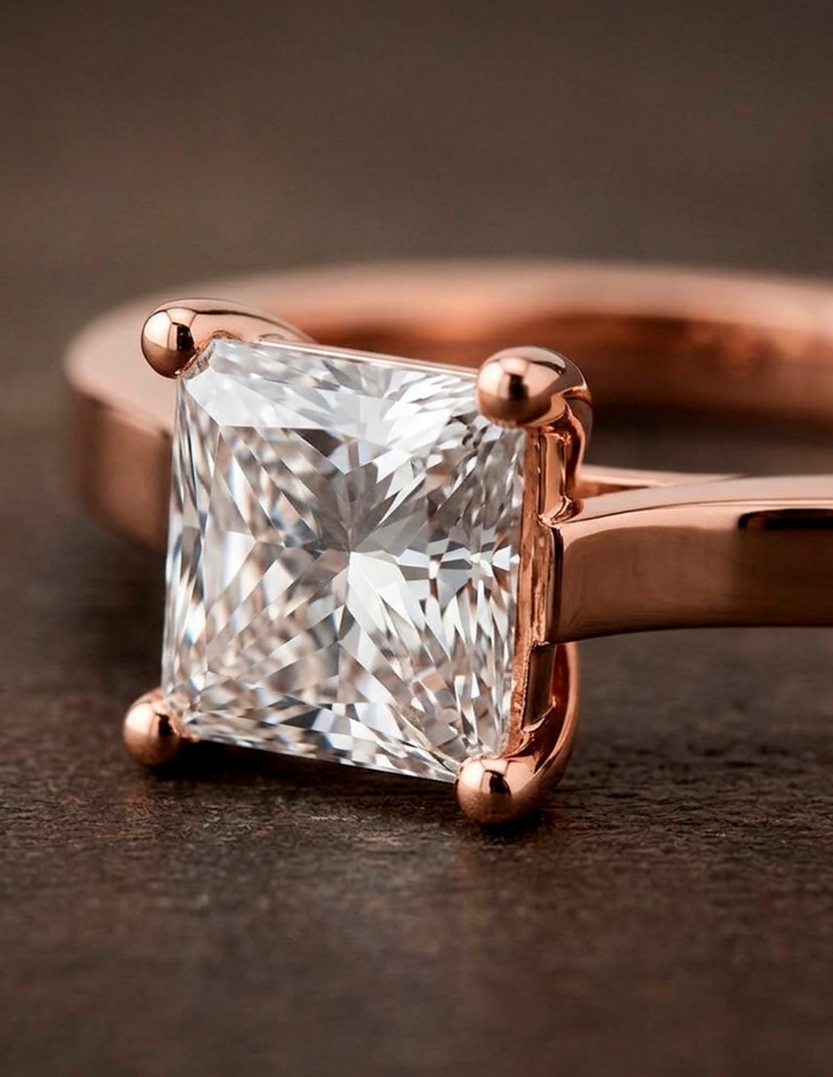 Anillo de compromiso de oro 18 k 6