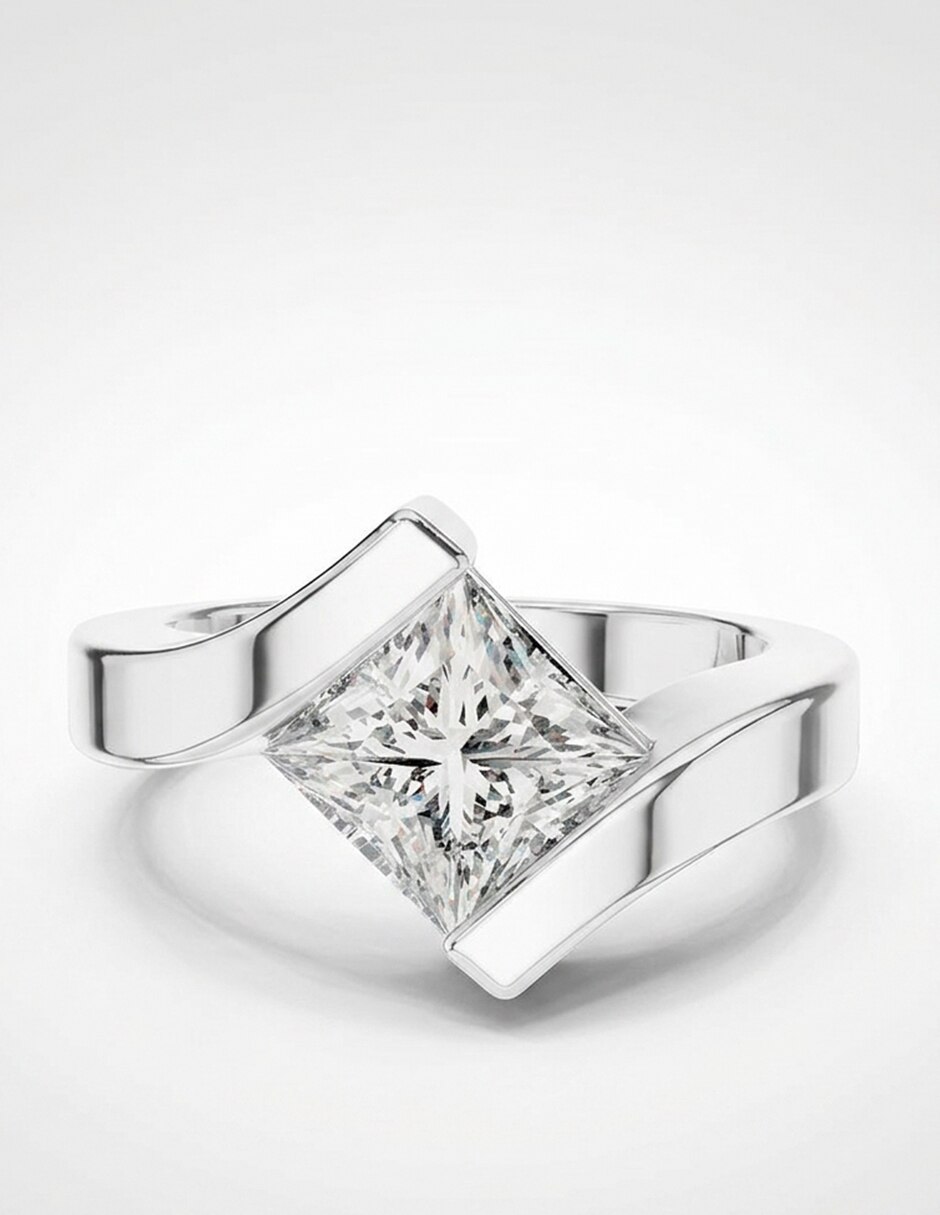 Anillo de compromiso de oro 18 k 6
