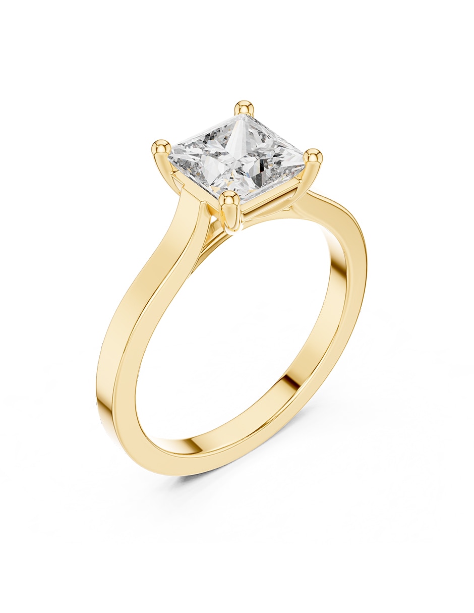 Anillo de compromiso de oro 18 k 2