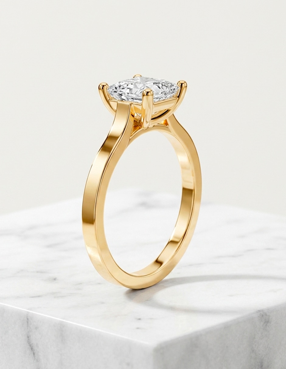 Anillo de compromiso de oro 18 k 6