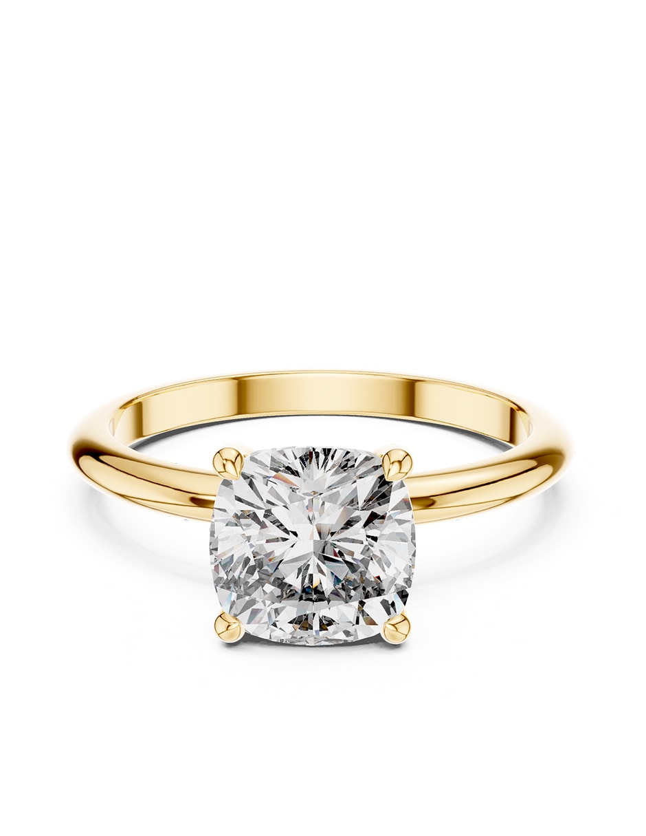 Anillo de compromiso de oro 18 K diamante de laboratorio