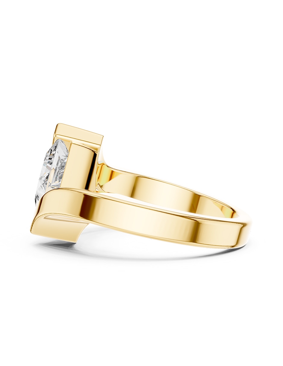 Anillo de compromiso de oro 14 K diamante de laboratorio 2
