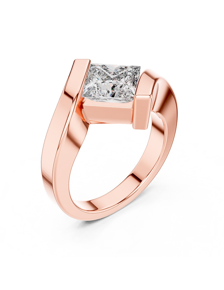 Anillo de compromiso de oro 18 k 2